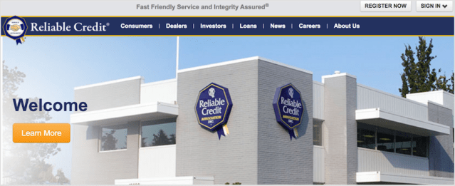Reliable Credit Homepage