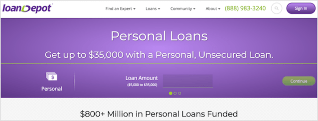 LoanDepot Personal Loans