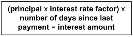 Interest rate factor formula 