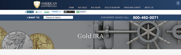 American Hartford Gold Group website