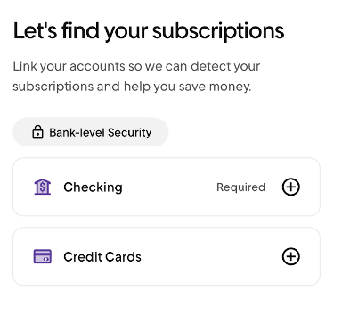 Rocket Money linked accounts allow you to detect subscriptions